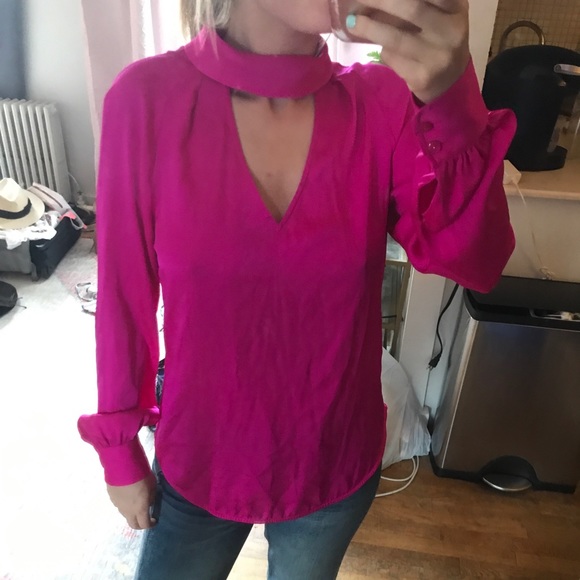 Trina Turk Tops - TRINA TURK - hot pink silk top Trina Turk Tops - TRINA TURK - hot pink silk top